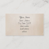 Carte De Visite Le motif élégant fleurit le jaune/beige (Dos)