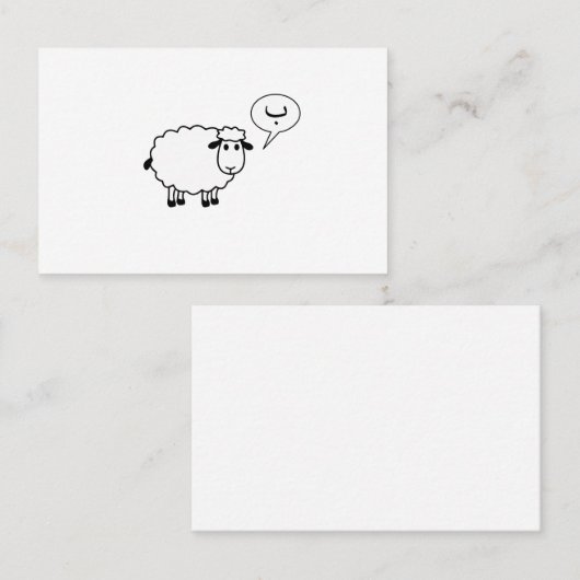 Carte De Visite Le mouton va Ba (Devant / Derrière)
