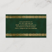 Carte De Visite Le nœud celtique Dara d'or (Dos)