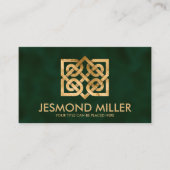 Carte De Visite Le nœud celtique Dara d'or (Devant)