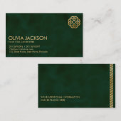 Carte De Visite Le Nœud Celtique Dara Doré (Devant / Derrière)