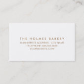 Carte De Visite Le pain de croissant (Dos)