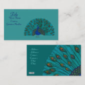 Carte De Visite Le paon (Devant / Derrière)