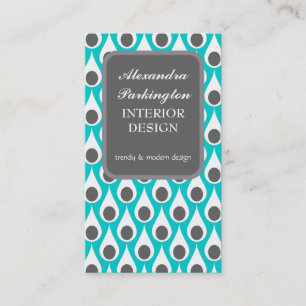 Carte De Visite Le paon abstrait à la mode fait varier le pas du