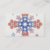 Carte De Visite Le papier peint de motif de Violiet, d'iris et de (Dos)