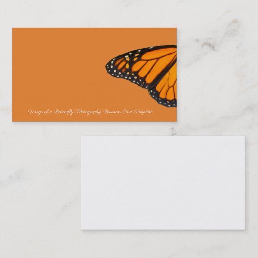 Carte De Visite Le papillon de monarque s'envole le modèle de (Devant / Derrière)