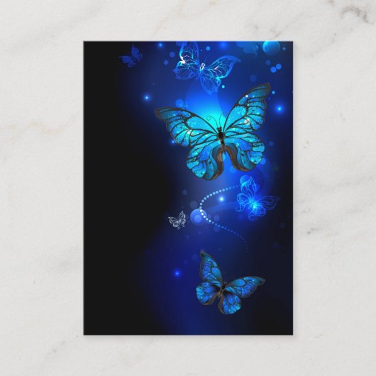 Carte De Visite Le papillon morpho dans l'Arrière - plan sombre (Devant)