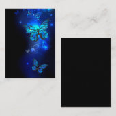 Carte De Visite Le papillon morpho dans l'Arrière - plan sombre (Devant / Derrière)
