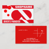 CARTE DE VISITE LE PARADIS DE LA PLONGÉE (Devant / Derrière)