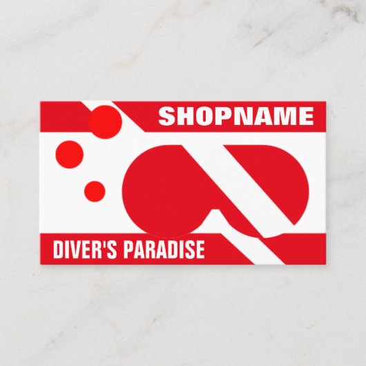 CARTE DE VISITE LE PARADIS DE LA PLONGÉE (Devant)