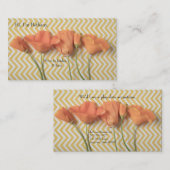 Carte De Visite Le pavot d'Orange California sur la surface du che (Devant / Derrière)