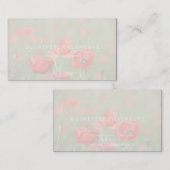 Carte De Visite Le pavot romantique personnalisable fleurit des (Devant / Derrière)