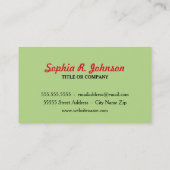 Carte De Visite Le pavot rouge de pavots fleurit le ciel bleu (Dos)