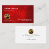 Carte De Visite Le paysage artistique moderne de la Feuille d'érab (Devant / Derrière)