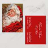 Carte De Visite Le père noël (Devant / Derrière)