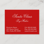 Carte De Visite Le père noël (Dos)