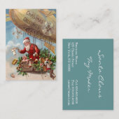 Carte De Visite Le père noël dans le dirigeable (Devant / Derrière)