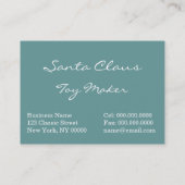 Carte De Visite Le père noël dans le dirigeable (Dos)