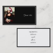 Carte De Visite Le Père Noël de Mona Lisa (Devant / Derrière)