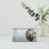 Carte De Visite Le Père Noël joue de la musique (Debout devant)