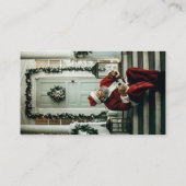 Carte De Visite Le Père Noël joue de la musique (Dos)