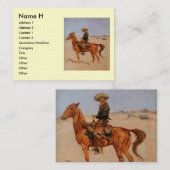 Carte De Visite Le perforateur de Frederic Remington (1895) (Devant / Derrière)