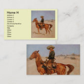 Carte De Visite Le perforateur de Frederic Remington (1895) (Devant / Derrière)