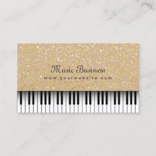 Carte De Visite Le piano de musique verrouille le musical