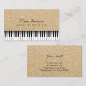 Carte De Visite Le piano de musique verrouille le musical (Devant / Derrière)