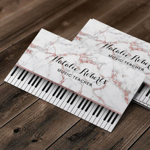 Carte De Visite Le piano de professeur de musique verrouille le