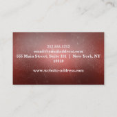 Carte De Visite Le piano élégant de professeur de musique (Dos)