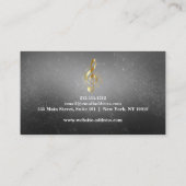 Carte De Visite Le piano élégant de professeur de musique (Dos)