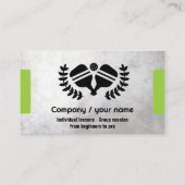 Carte De Visite Le pickleball vert et gris (Dos)