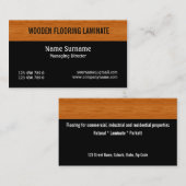 Carte De Visite Le plancher en bois en stratifié en bois (Devant / Derrière)