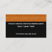 Carte De Visite Le plancher en bois en stratifié en bois (Dos)