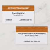 Carte De Visite Le plancher en bois en stratifié en bois (Devant / Derrière)