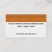 Carte De Visite Le plancher en bois en stratifié en bois (Dos)