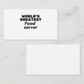 Carte De Visite Le plus grand serveur alimentaire au monde (Devant / Derrière)