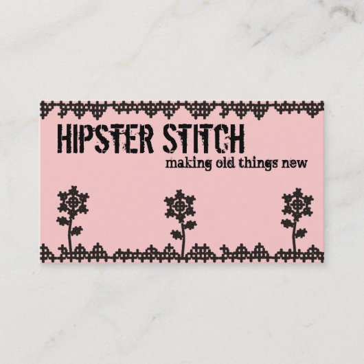 Carte De Visite Le point fait sur commande de croix de couleur (Devant)