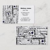 Carte De Visite Le positif exprime la typographie (Devant / Derrière)