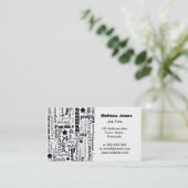 Carte De Visite Le positif exprime la typographie (Debout devant)