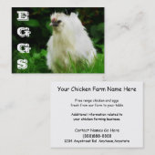 Carte De Visite Le poulet EGGS la ferme avicole libre de pondeuse (Devant / Derrière)