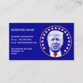 Carte De Visite Le président Donald Trump en bleu (Devant)