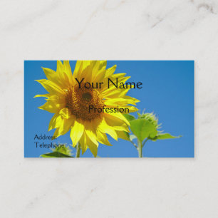 Carte De Visite Le printemps est là ! - Tournesols de printemps