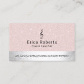 Carte De Visite Le professeur de musique rougissent rose et (Devant)