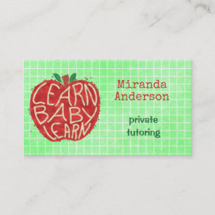 Carte De Visite Le professeur ou le tuteur privé apprennent le