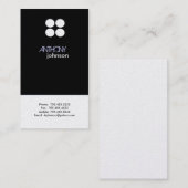 Carte De Visite Le profil de platine carde | moderne (Devant / Derrière)