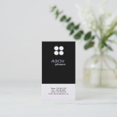 Carte De Visite Le profil de platine carde | moderne (Debout devant)