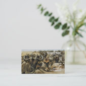 Carte De Visite Le profil de safari du Kenya de gnous de gnou (Debout devant)