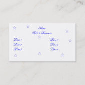 Carte De Visite Le profil d'étoile carde le modèle (Dos)